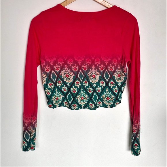 Crop top pink and green